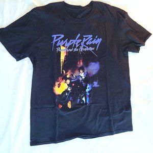 Prince Purple Rain Mens XL Short Sleeve 100% Cotton Lo T-shirt by Prince Estate